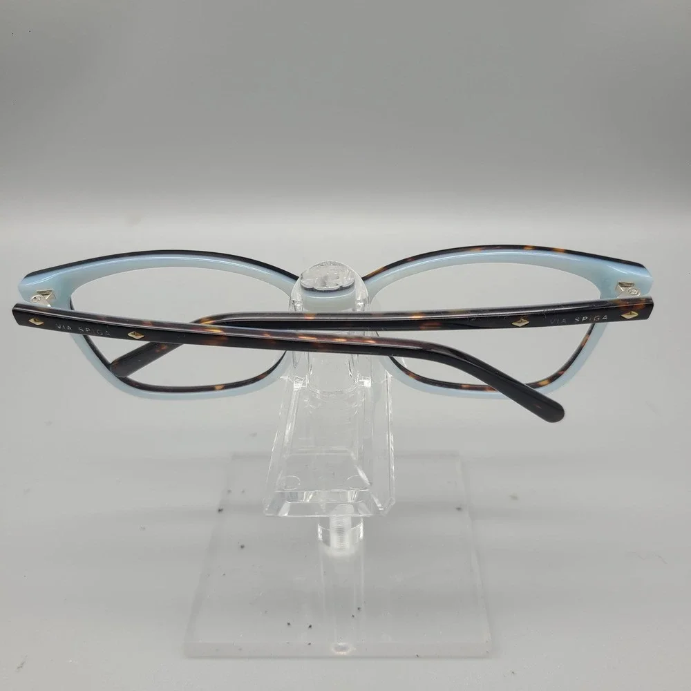 Via Spiga 350-S Eyeglasses Tortoise Blue Rectangular Frames 52-16-135 Zyloware